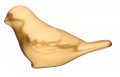 10630 BIRD GOLD RIGHT Ручка кнопка птичка керамика, золотой