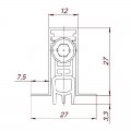 Автопорог - антипорог дверной врезной Armadillo EASY BLOCK F/620
