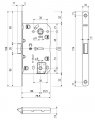 B06102.50.22.640 Замок межкомнатный (тех. упак.) WC AGB MEDIANA POLARIS (медь) + отв. планка