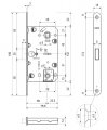 B06102.50.FM.567 Замок межкомнатный (BOX) WC AGB MEDIANA POLARIS (белый) + отв. планка