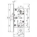 B06103.50.FM.567 Замок межкомнатный (BOX) под цилиндр AGB MEDIANA POLARIS (белый) + отв. планка