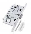 B06103.50.FM.640 Замок межкомнатный (тех. упак.) под цилиндр AGB MEDIANA POLARIS (белый) + отв. план