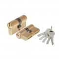 Цилиндровый механизм (100 ZA/60) 1000ZAKey60(25+10+25) SSG сатинированное золото