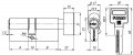 Цилиндровый механизм с вертушкой R602/90 mm (40+10+40) CP хром