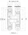 Дверная петля скрытая универсальная Venezia P101-W белая