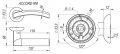 Дверная ручка на круглой розетке ACCORD RM SG/GP-4