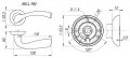 Дверная ручка на круглой розетке BELL RM GP/SG-5