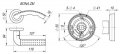 Дверная ручка на круглой розетке Bona ZM SG/GP-4