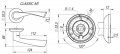 Дверная ручка на круглой розетке CLASSIC AR GP/SG-5 золото / матовое золото, квадрат 8x140 мм