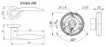 Дверная ручка на круглой розетке Dona ZM AB/SG-6