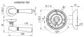 Дверная ручка на круглой розетке HARMONY RM SG/GP-4