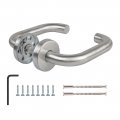 Дверная ручка на круглой розетке R.DSS201-0203/19 (DSS-0203/19) INOX 201