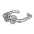 Дверная ручка на круглой розетке R.DSS201-0203/19 (DSS-0203/19) INOX 201