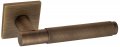 Дверная ручка на квадратном основании Fratelli Cattini "UNA X" 8FS-BY матовая бронза