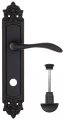 Дверная ручка на планке Fratelli Cattini "LUCCIA" WC-2 PL96-NM матовый черный