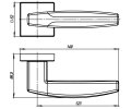 Дверная ручка раздельная ARC USQ2  BB/SBB/BB-17  кор. бронза/мат. кор. бронза/кор. бронза