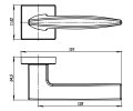 Дверная ручка раздельная K.USQ52.SQUID (SQUID USQ9) FSG-39 флорентийское золото