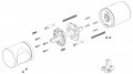 Дверная ручка раздельная R.ART52.BALANCE MWSC-33 итальянский тисненый