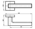 Дверная ручка раздельная SCREEN USQ8 BB/BB/SBB-17 кор. бронза/кор. бронза/мат.кор бронза