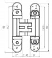 KUBICA K2760CM DXSX, NR петля скрытая универсальная ЧЕРНЫЙ (60 kg)