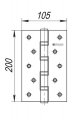 Петля врезная универсальная 4BB 200x105x3 PN (перламутровый никель)