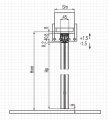 Рото механизм на полотно 715-965х2384мм с ABS, серый (98/2384/2ABS/A)