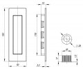 Ручка для раздвижных дверей SH010 URB MWSC-33 итальянский тисненый
