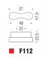 Ручка кнопка модерн COLOMBO DESIGN F112-CM матовый хром