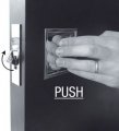 Ручка KUADRA Q 200 CS c замком для раздвижной двери, цвет Матовый хром