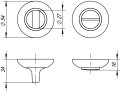 Ручка поворотная BK6 RM SC/CP-16 