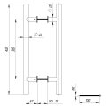 Ручка скоба FUARO PH-22-25/300-INOX (нержавейка 201)
