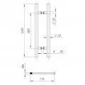 Ручка скоба FUARO PH-22-32/1200-INOX black (нержавейка 304)
