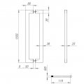 Ручка скоба FUARO PH-26-38/1500-INOX black (нержавейка 304)