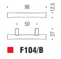 Ручка скоба модерн COLOMBO DESIGN F104B-CR полированный хром 50 мм