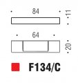 Ручка скоба модерн COLOMBO DESIGN F134C-NM матовый черный 64 мм