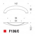 Ручка скоба модерн COLOMBO DESIGN F136C-CM матовый хром 64 мм