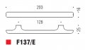 Ручка скоба модерн COLOMBO DESIGN F137E-CR полированный хром 128 мм