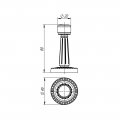 Упор дверной настенный DH033 CL/SILVER-925 серебро 925