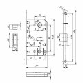Защелка врезная магнитная PUNTO ML96WC-50 SN (мат. никель)